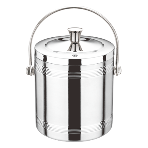 Threaded double-decked ice bucket