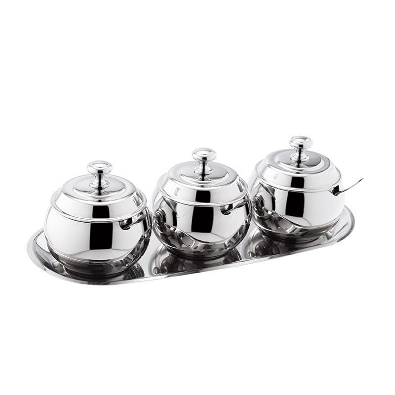304 fine round steel cover (glass cover) seasoning jar