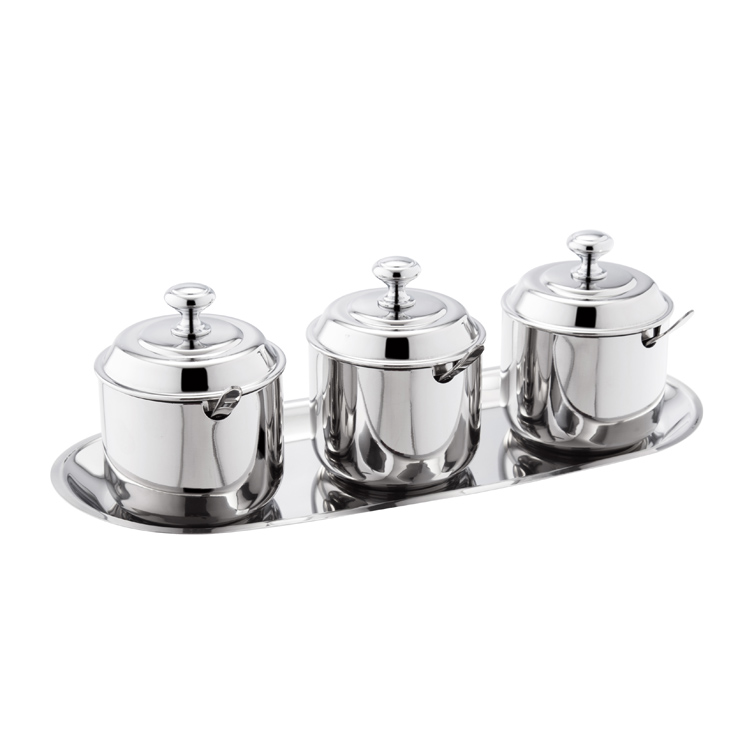 304Straight stainless steel cover spice jar