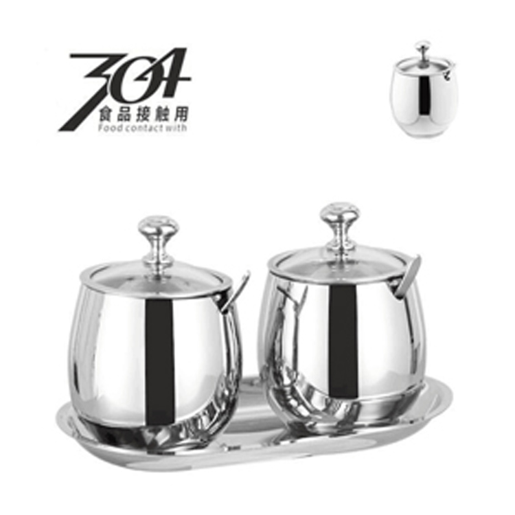 304Cone glass cover spice jar